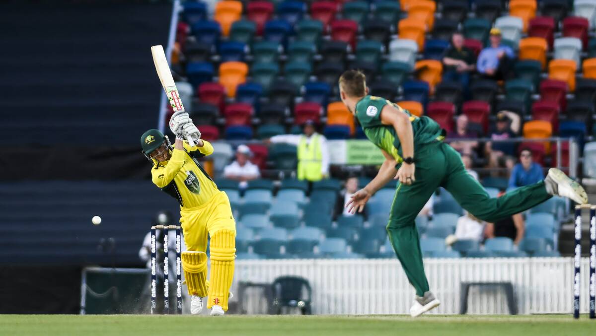 George Bailey led the Prime Minister's XI in a day-night one-day clash with South Africa in 2018. Picture: Dion Georgopoulos