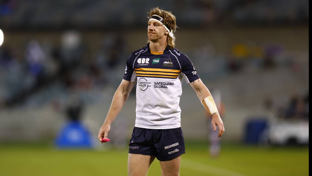 Brumbies flyer Ben O'Donnell suffered a suspected ACL tear in Friday's loss to the Hurricanes. Picture by Keegan Carroll