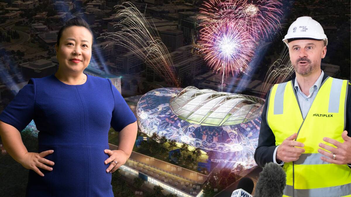 Opposition leader Elizabeth Lee and Chief Minister Andrew Barr are set to clash over Canberra stadium in the lead up to this year's election. Pictures by Keegan Carroll, Karleen Minney