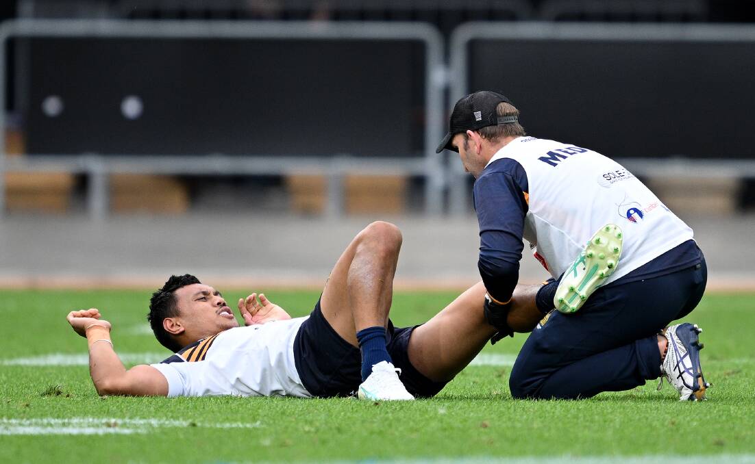 Len Ikitau suffered a knee injury in the win and is facing time on the sidelines. Picture Getty Images