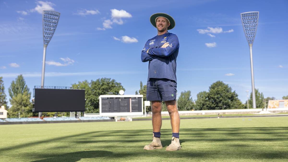 Manuka Oval curator Tom Fahey has completed a remarkable turnaround after the ground's resurfacing. Picture by Gary Ramage