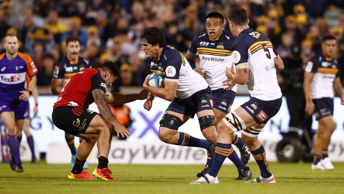 ACT Brumbies forward Darcy Swain has attracted interest from rival clubs. Picture by Keegan Carroll