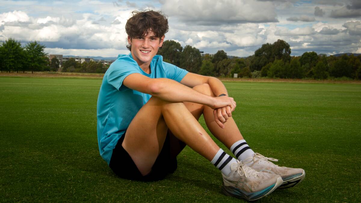 Teenage sensation Cameron Myers burst on to the world athletics scene last year. Picture by Elesa Kurtz