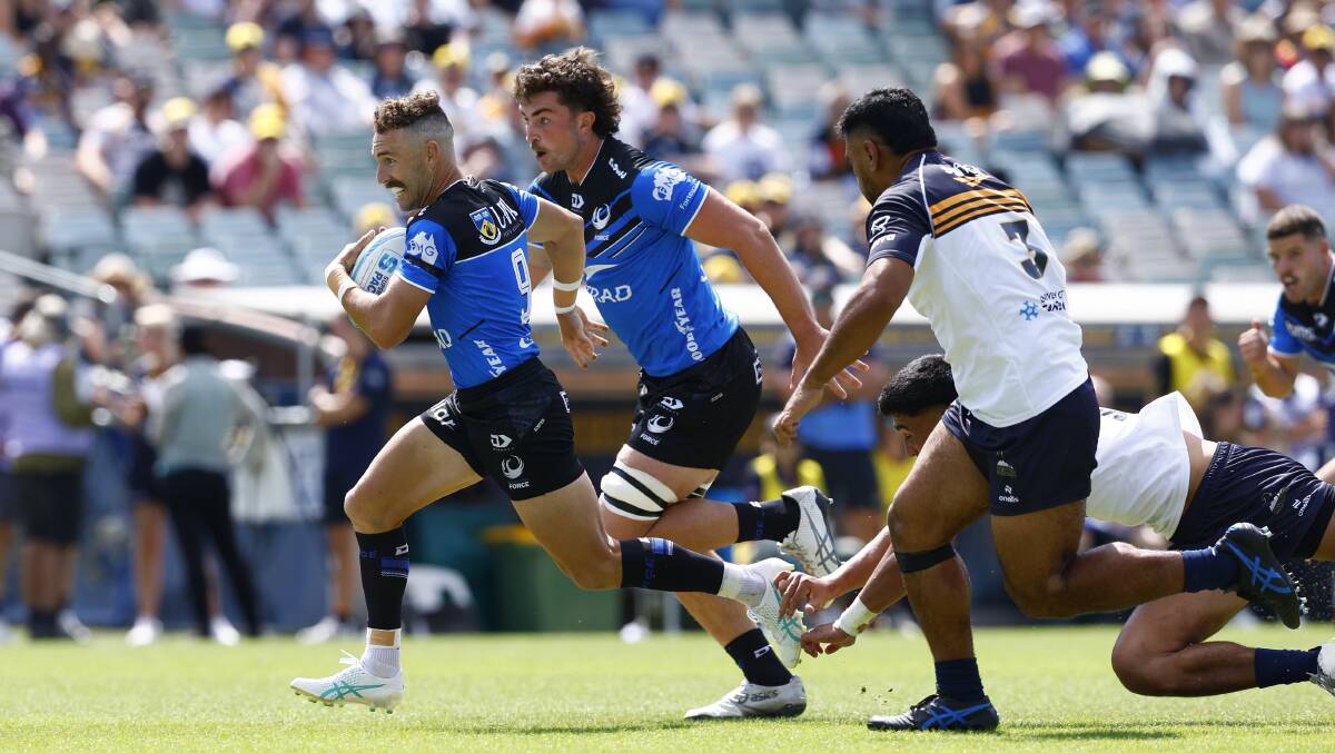 Western Force scrumhalf Nic White was superb in his first match against his former team. Picture by Keegan Carroll
