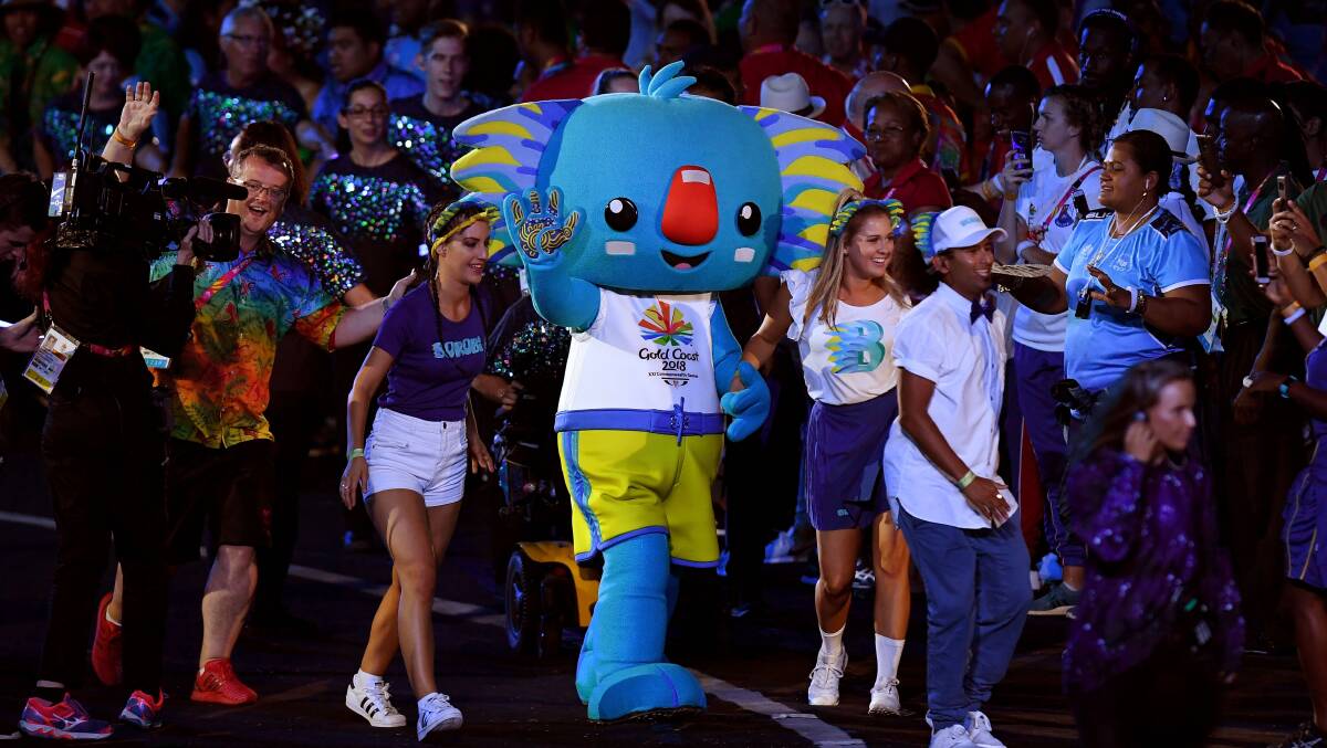 Gold Coast Commonwealth Games mascot Borobi was a hit with fans during the 2018 event. Picture Getty Images 