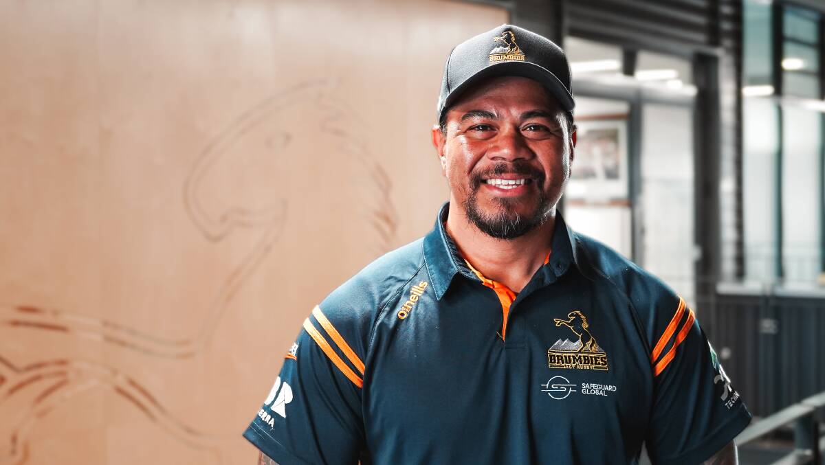 John Ulugia has joined the ACT Brumbies as scrum coach for the 2024 Super Rugby season. Picture ACT Brumbies Media