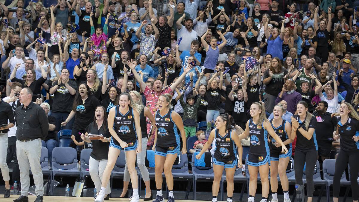 The Canberra Capitals won the 2020 WNBL title in front of their home fans. Picture by Sitthixay Ditthavong