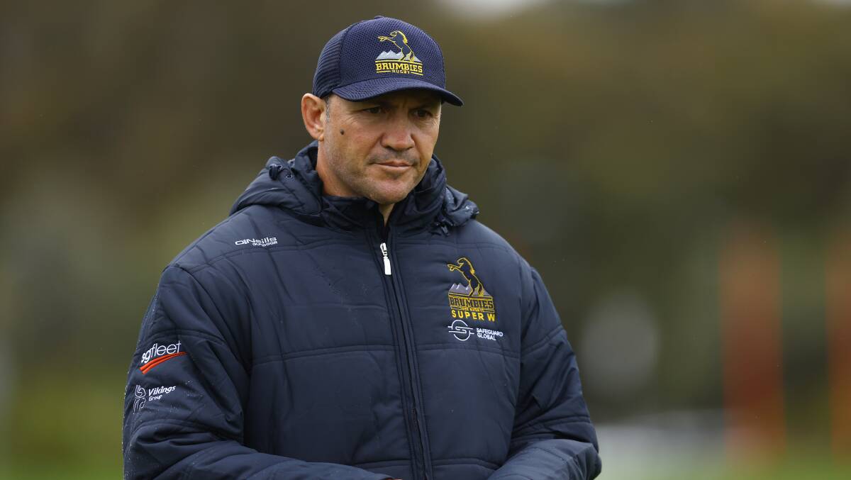 ACT Brumbies Super W coach Scott Fava has high expectations for this season. Picture by Keegan Carroll