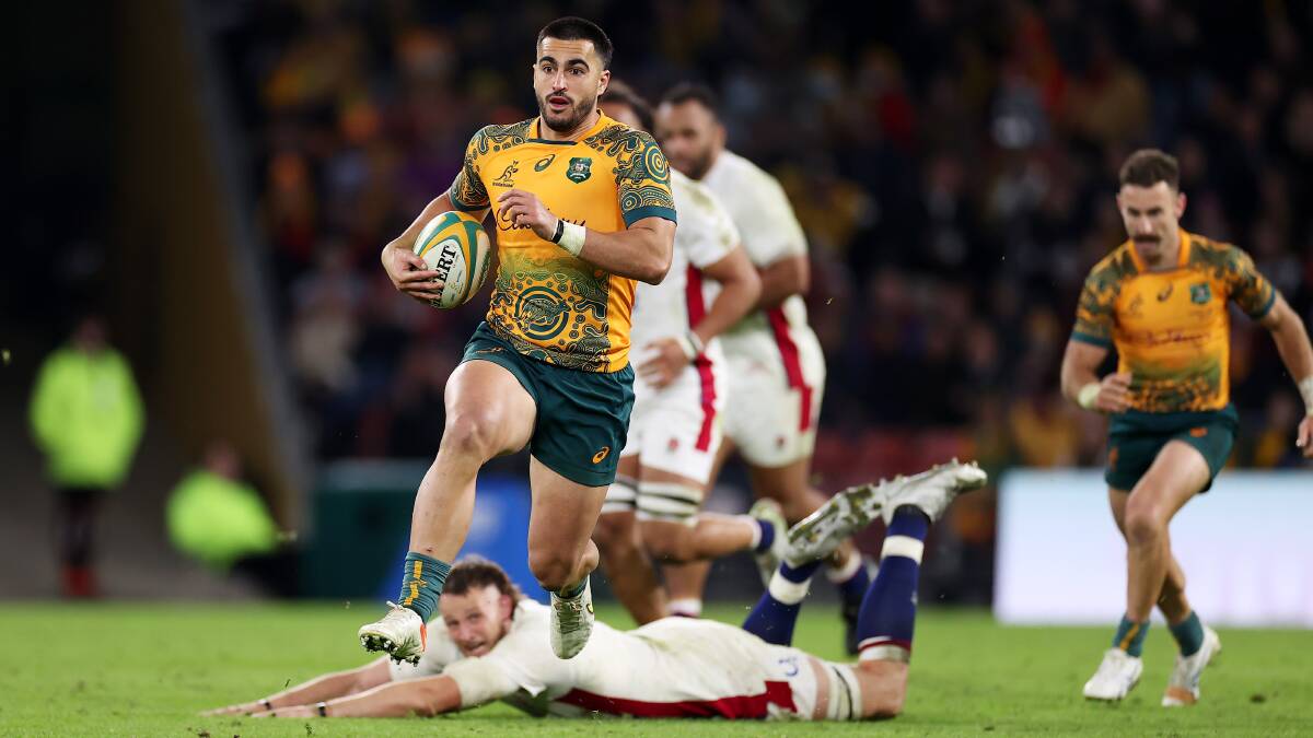 Wallaby Tom Wright has the chance to build on an impressive England series against Argentina on Sunday. Picture: Getty Images
