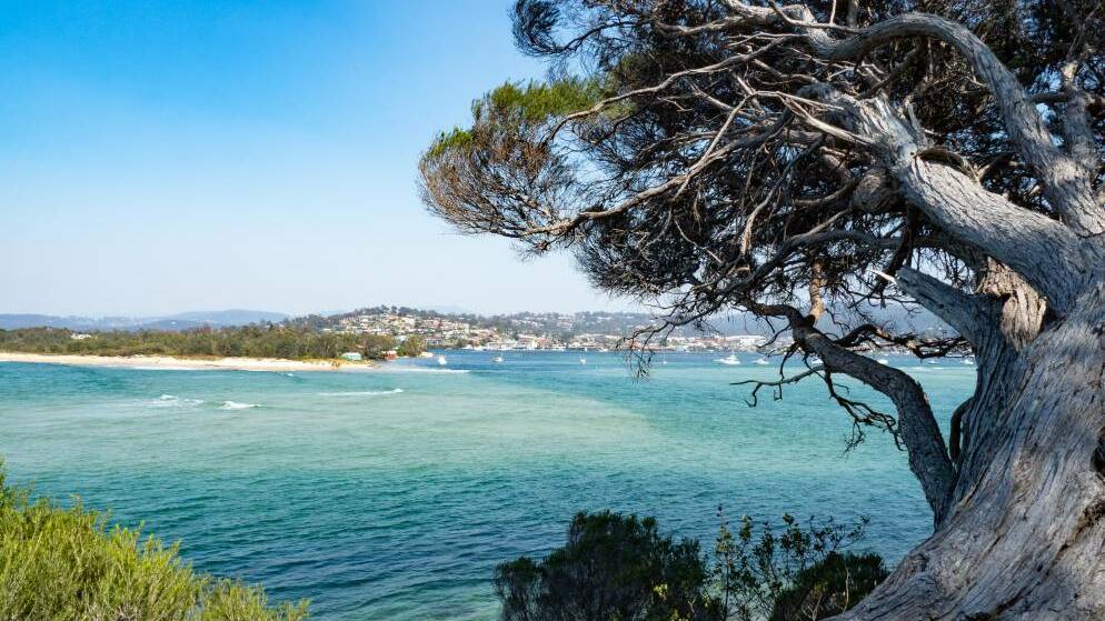 Merimbula, on the far south coast, has returned to its signature "sapphire blues". Picture: @flying.parrot via Instagram