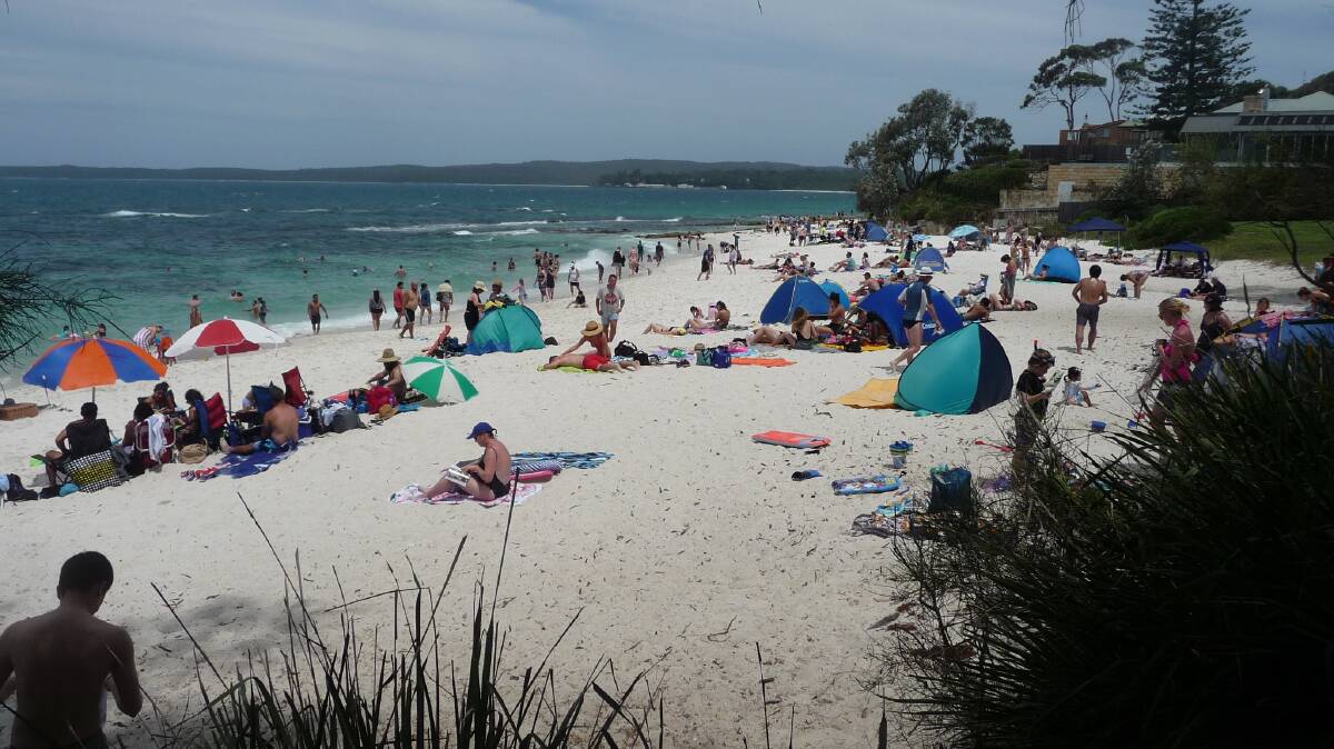 Hyams Beach at Jervis Bay is usually an extremely popular holiday spot on the coast. Picture: Supplied
