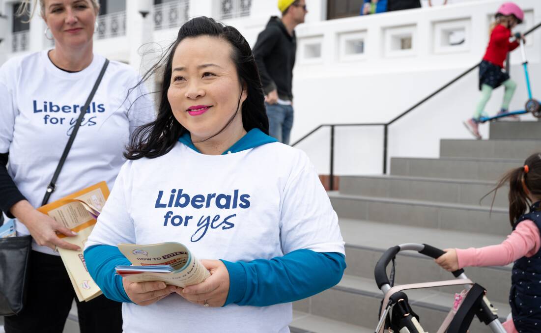 ACT Liberal and Opposition Leader Elizabeth Lee was one of the large majority of Canberrans who said 'yes'. Picture by Elesa Kurtz