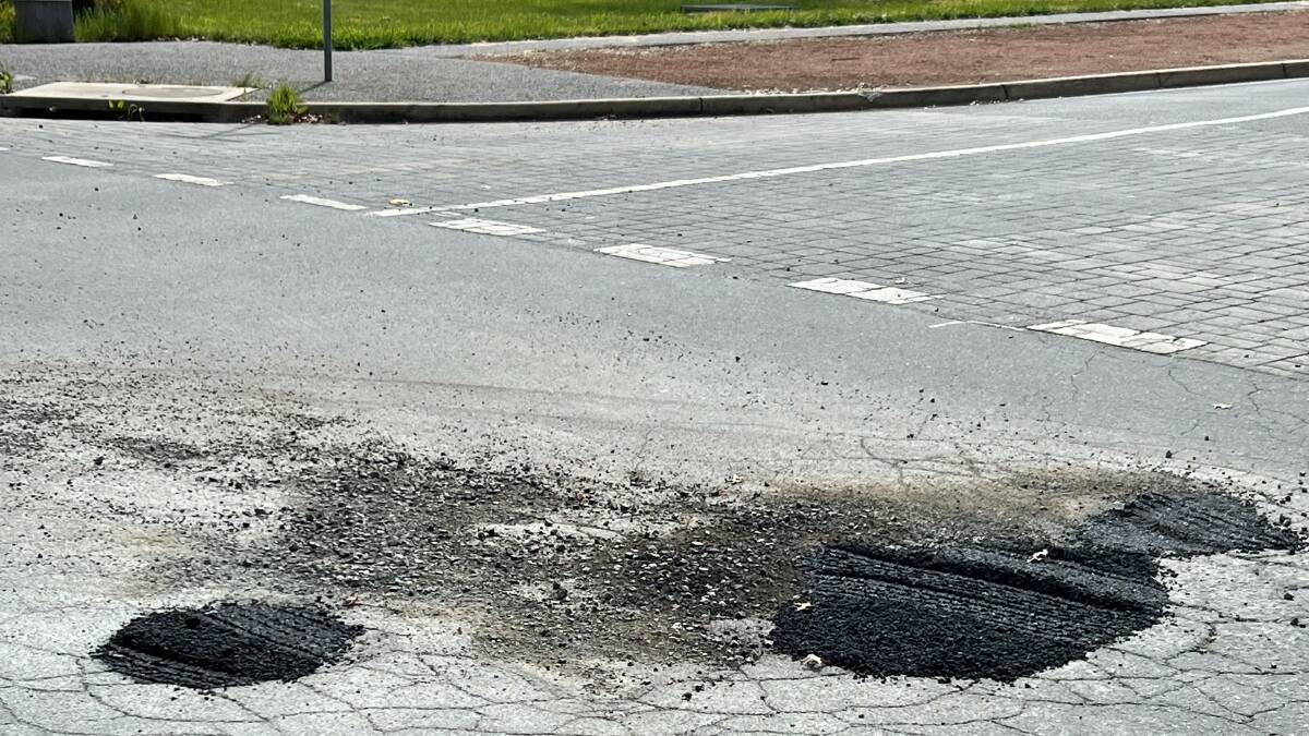 Pothole repairs being carried out by contractors for the ACT government are "patchy" at best. Picture supplied.
