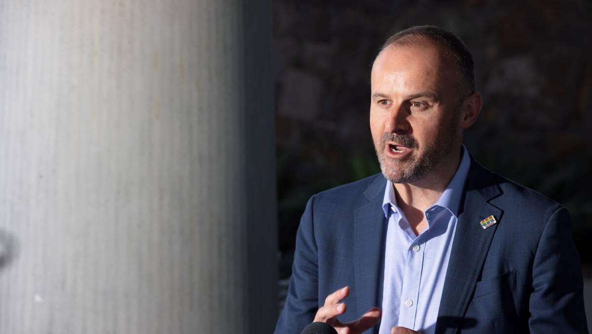 Andrew Barr is hoping to get more GST funding for Canberra. Picture: Sitthixay Ditthavong.