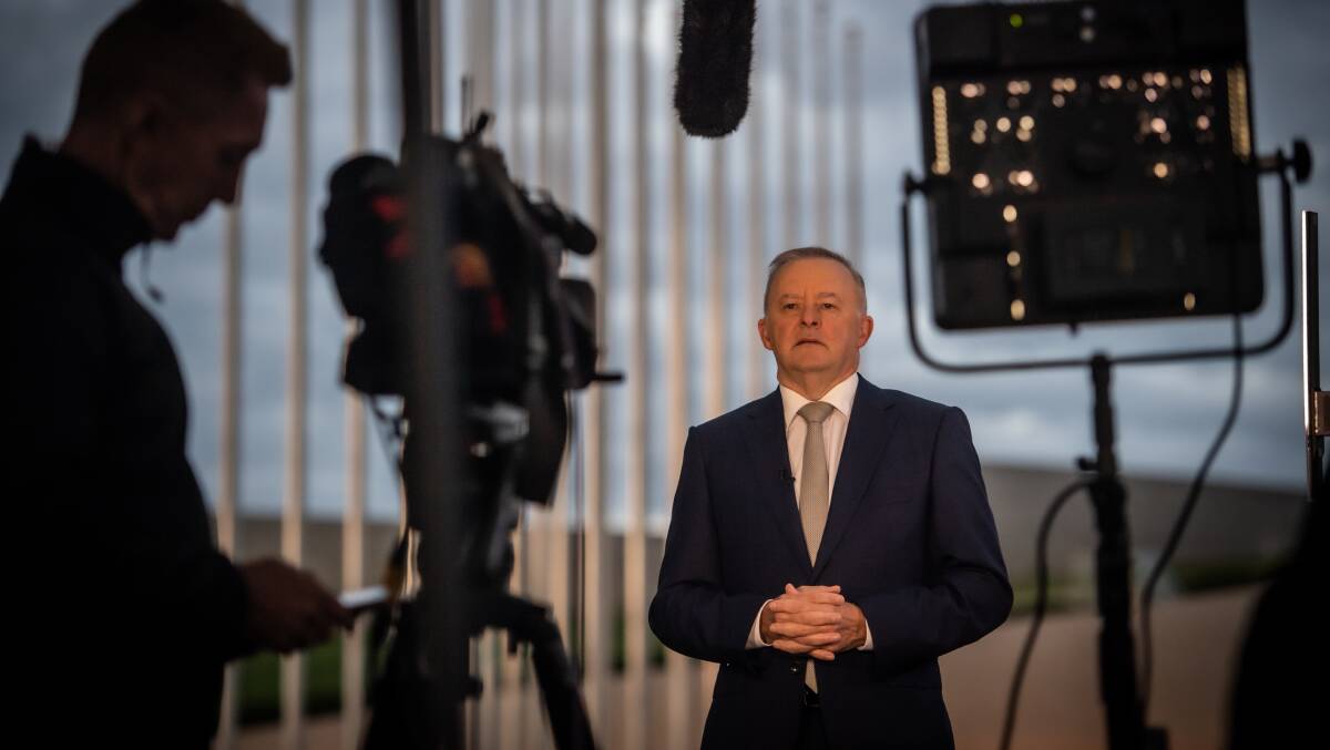 Anthony Albanese used his budget reply speech on Thursday to launch the ALP's election campaign. Picture: Karleen Minney