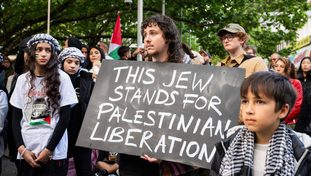 Last Friday's pro-Palestinian rally in Canberra was a plea for peace.
Picture by Elesa Kurtz