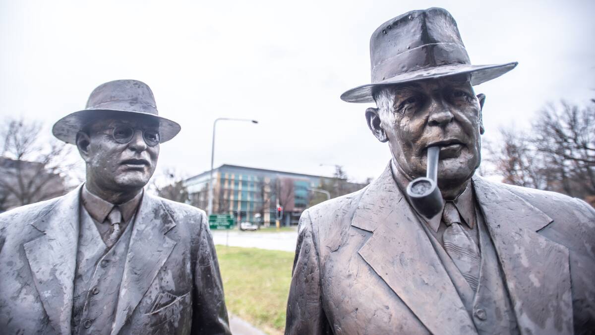 John Curtin and Ben Chifley were two great Labor war time leaders. No Liberal prime minister can match their record of service and success. Picture: Karleen Minney