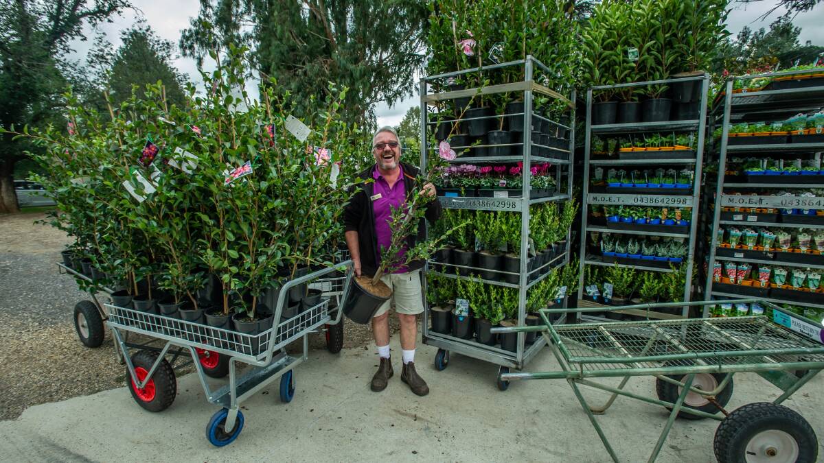 Horticulturalist Scott Burns with the weekly delivery of new stock at Heritage Nursery. Picture: Karleen Minney,
