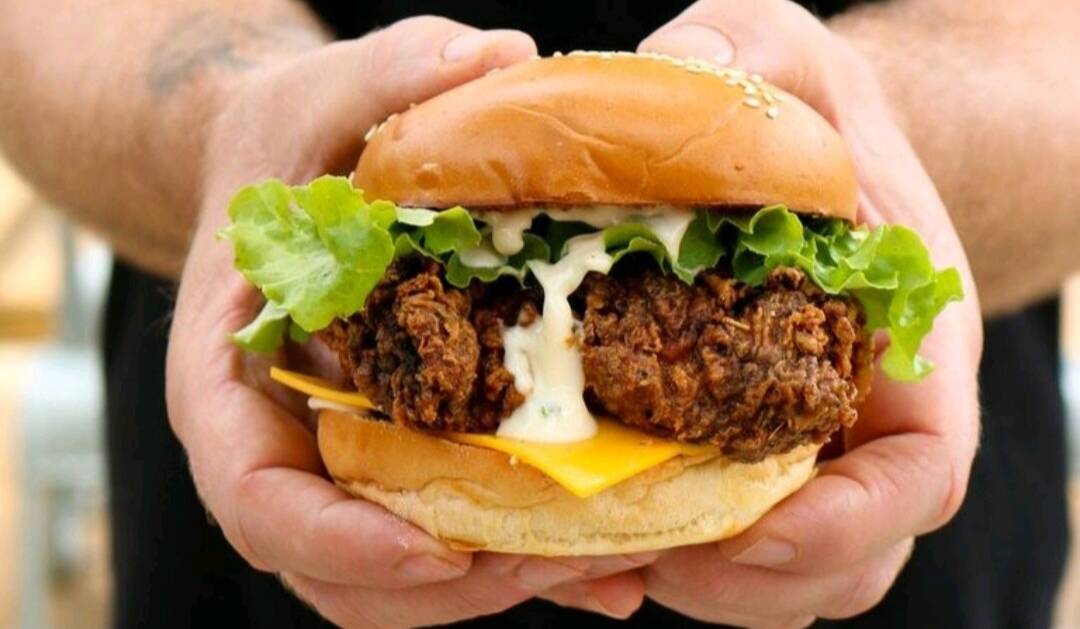 Hungry Brown Cow's Fryer Tuck chicken burger. Picture: Supplied