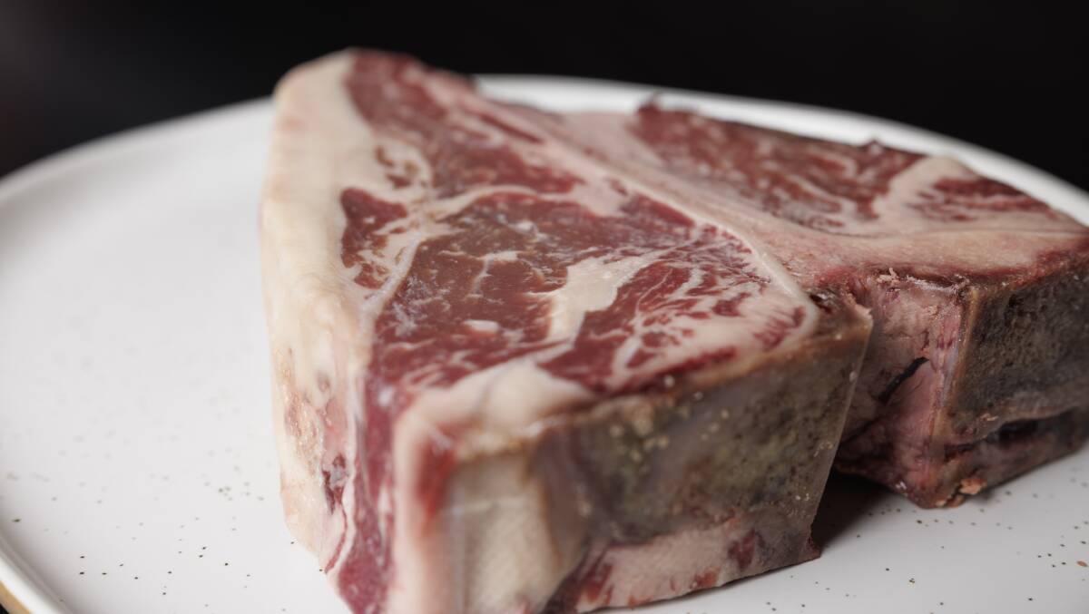 Dry-aged T-bone, before. Picture by Keegan Carroll