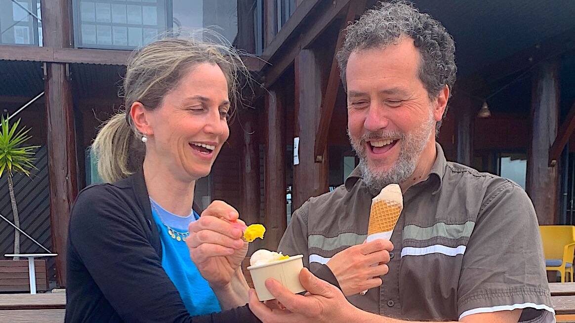Alberto Cementon and Francesca Michielin have been making gelato in Bermagui for almost 20 years. Picture: Tim the Yowie Man