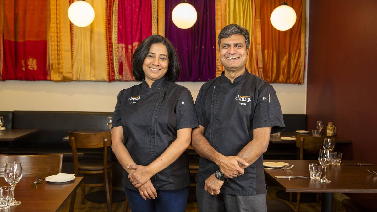 Sunita and Sanjay Kumar from Daana won best Indian restaurant. Picture by Keegan Carroll
