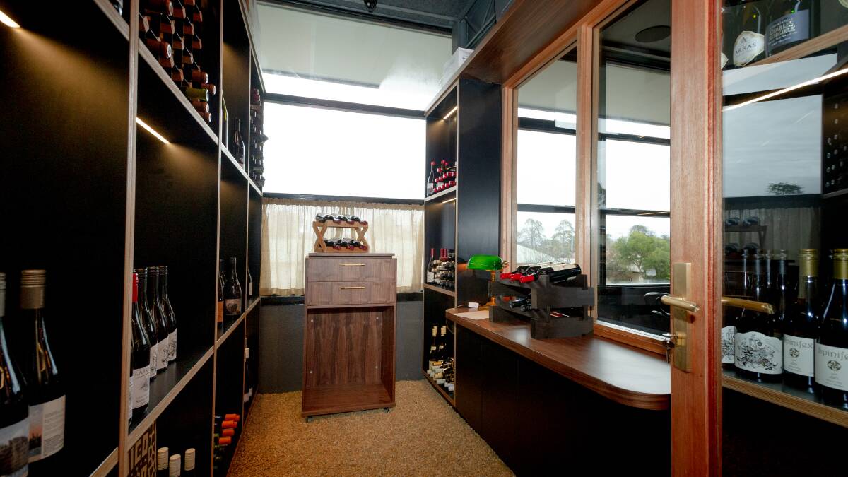 The space is anchored by a large walk-in wine room. Picture: Elesa Kurtz