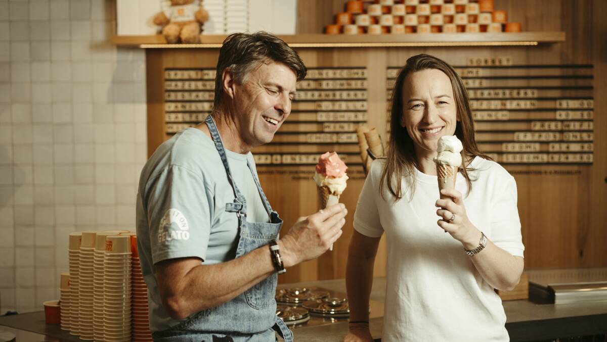 Co-owners and founders of Spilt Milk Bar Andrew Hamilton and Sarah Quigley. Picture: Dion Georgopoulos 