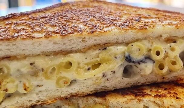 Melted's truffle mac 'n' cheese toastie. Picture: Supplied