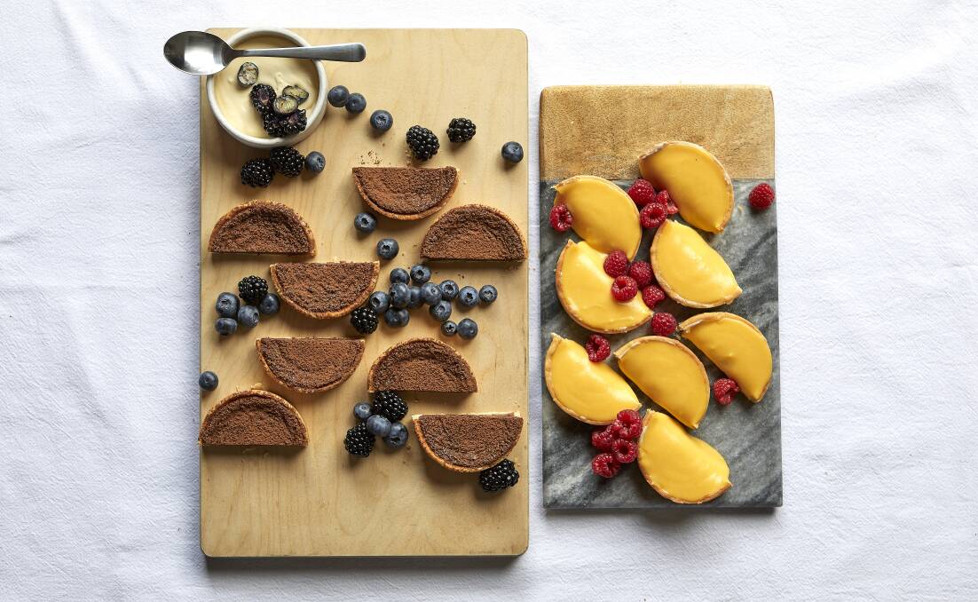 The Three Mills Bakery entertainer's pack includes a selection of tarts. Picture: Supplied