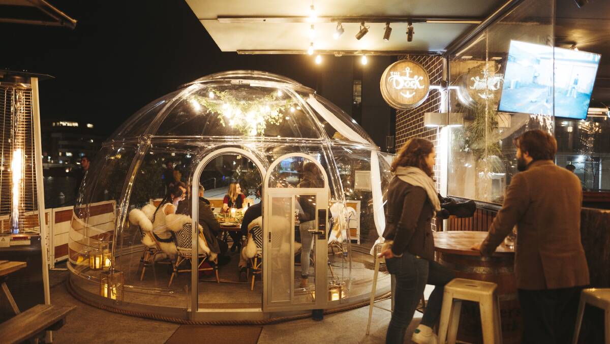The Dining Dome provides valuable and viable outdoor space. Picture: Dion Georgopoulos 