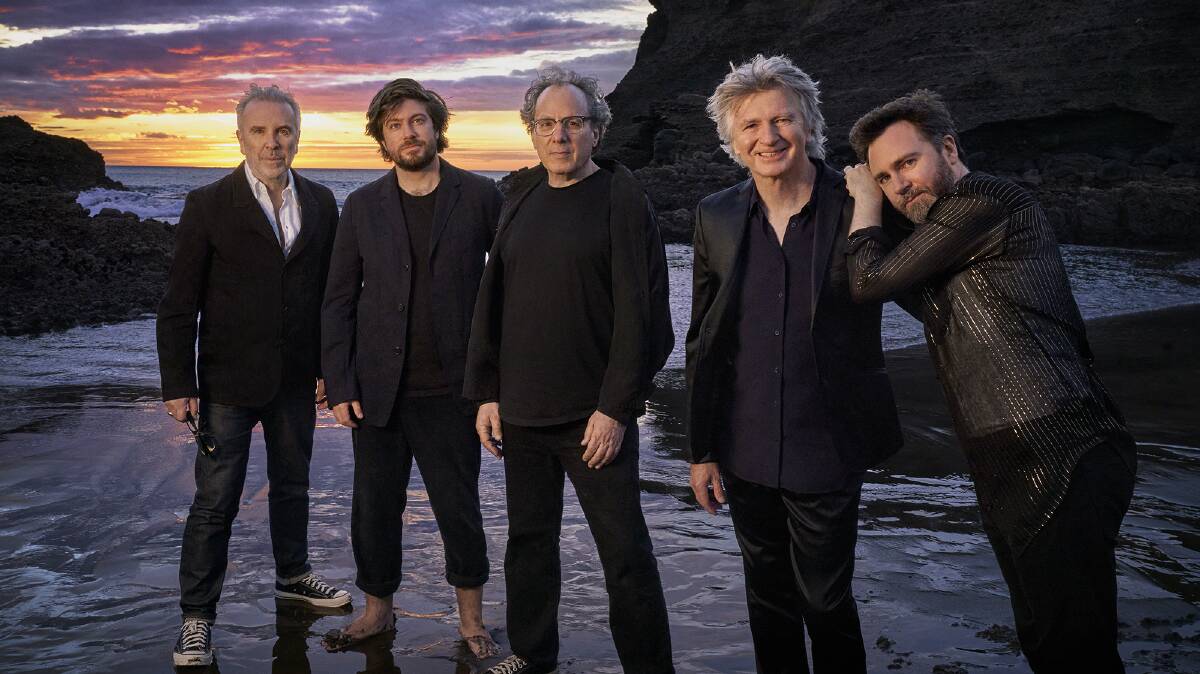 Neil Finn, second from right, has tested positive and the new line-up will postpone the tour. Picture: Supplied