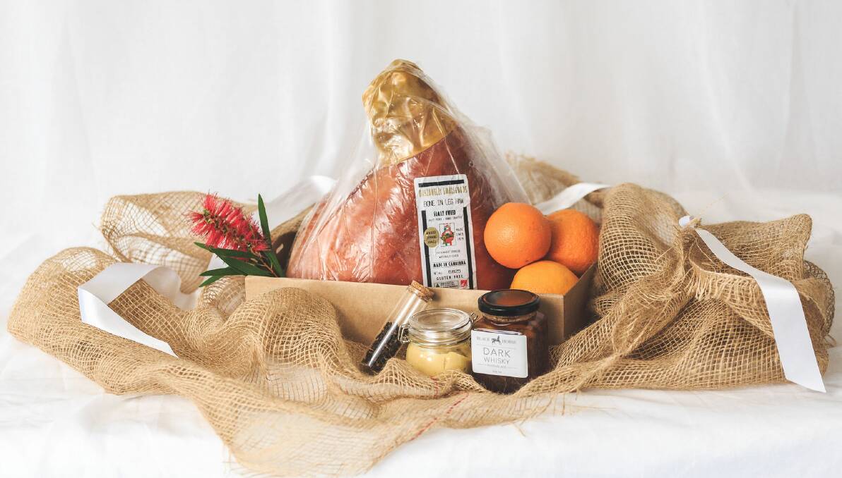 This hamper includes the ham and ingredients to make your own glaze. Picture: Supplied