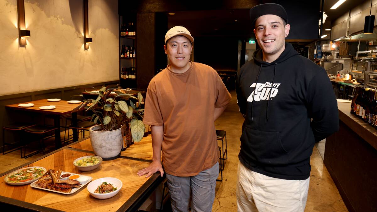Co-owner/chef Sungyeol Son with co-owner Anthony Iannelli. Picture: James Croucher