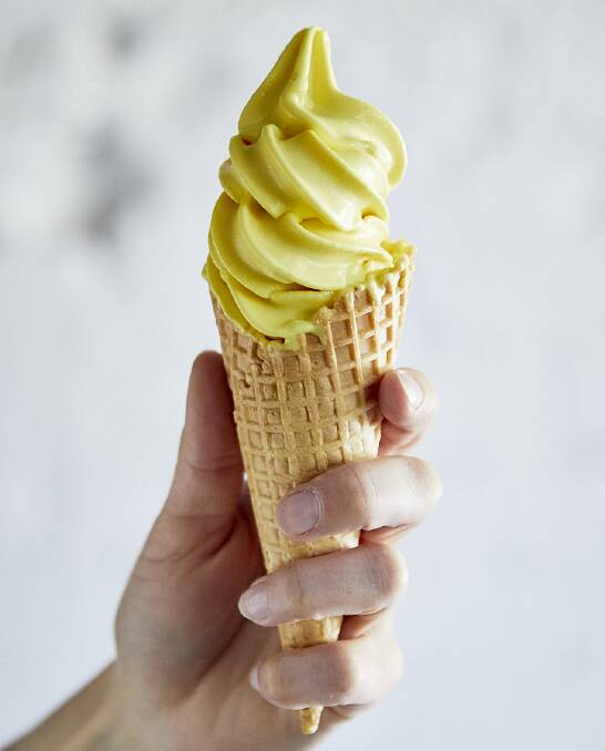 Chrysanthemum soft serve from XO. Picture: Supplied