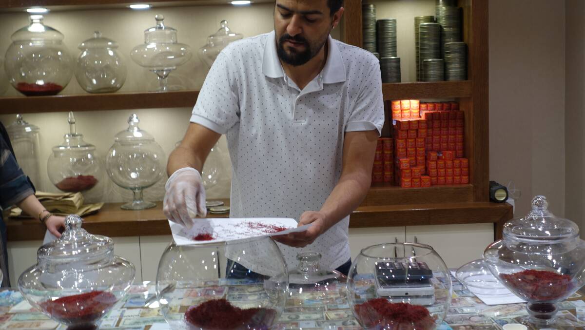 A saffron shop in Isfahan, Iran. Picture: John Viksne