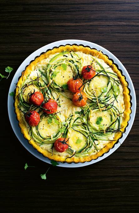 Zucchini and polenta tart. Picture: Supplied