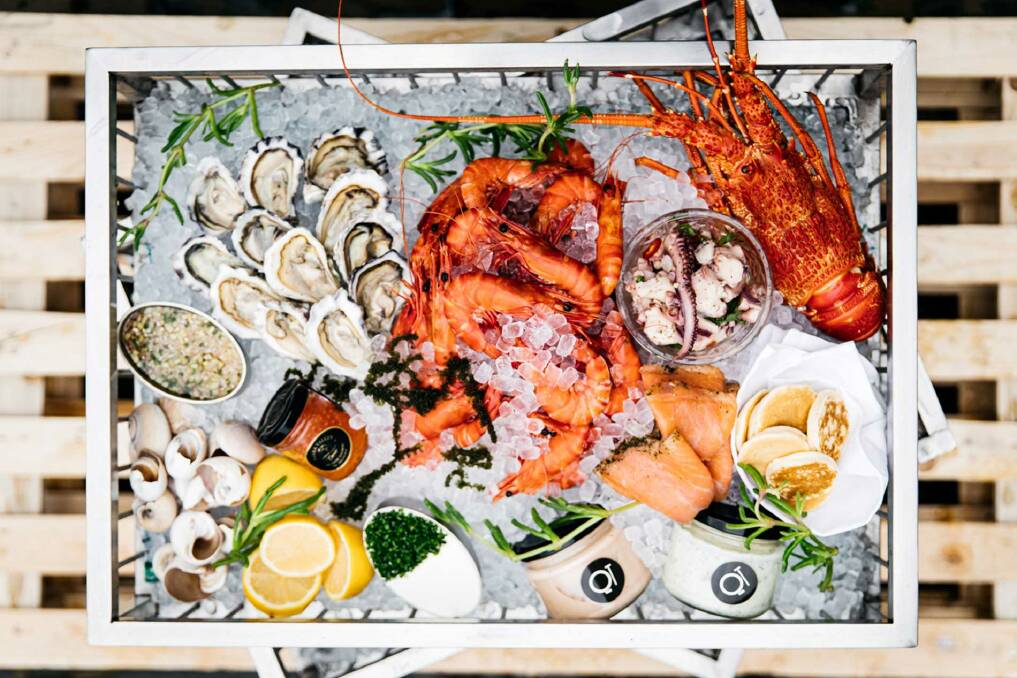 Order a seafood box from QT at Home, just in time for Good Friday. Picture: Supplied