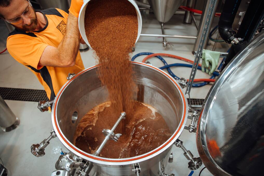 Capital Brewing Co.'s Augustus Gulp is made with 12kg of cocoa nibs from Jasper & Myrtle. Picture: Supplied