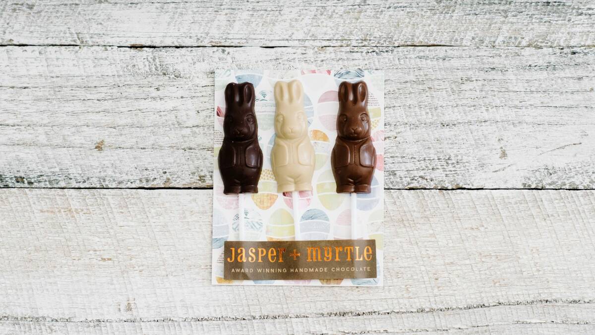 For $9 grab an Easter bunny three-piece lollipop pack. Picture supplied