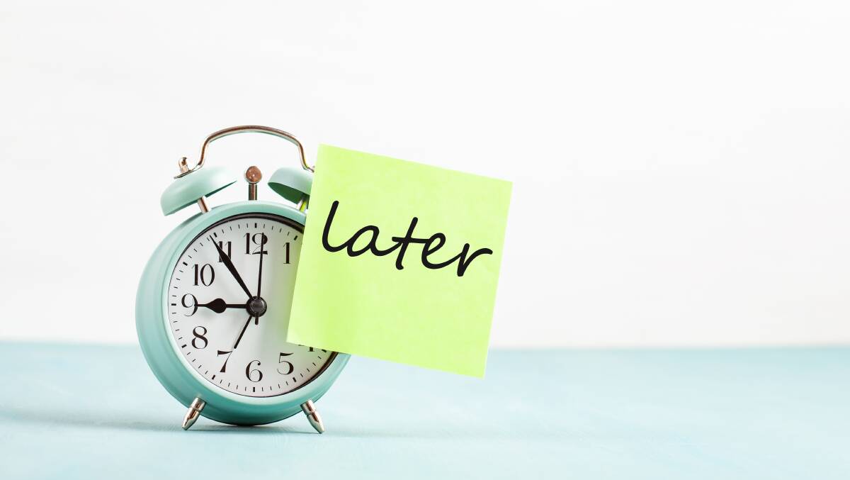 Procrastination is a common type of self-sabotage that can be beaten. Picture: Shutterstock