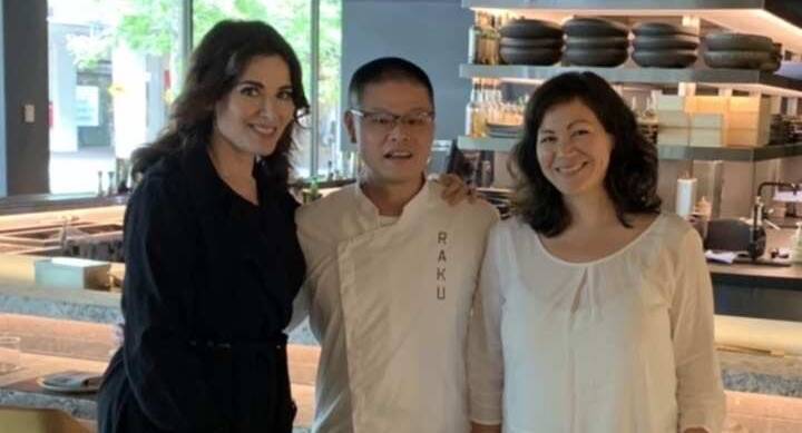Hao Chen, centre, with Nigella Lawson and Emiko Davies. Picture supplied