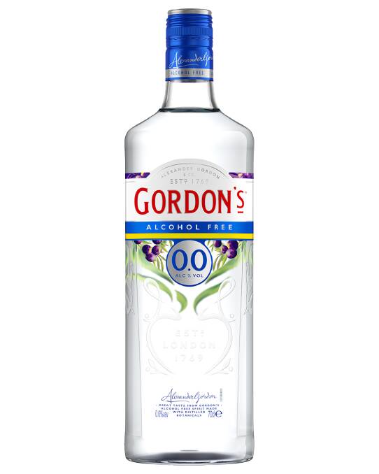 Gordon's alcohol-free gin is just like the real thing. Picture supplied