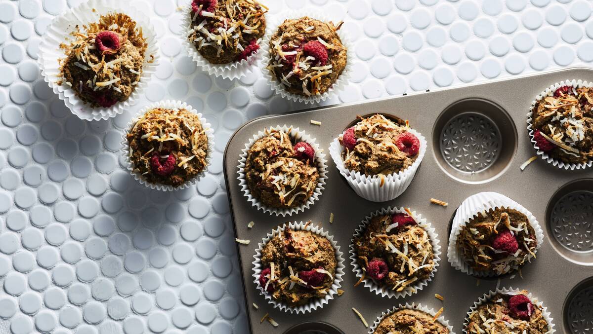 Berry overload banana muffins. Picture: Rob Palmer 