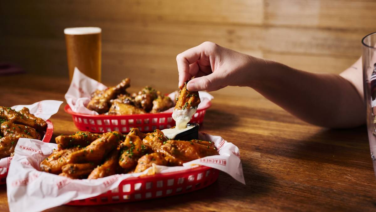 Get into Bleachers Sports Bar in the city for some free wings. Picture: Supplied