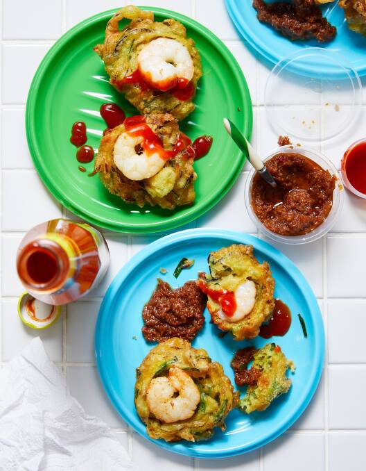 Prawn fritters - cucur udang. Picture: Supplied