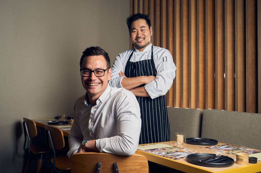 DOMA food and beverage director Thomas Craigie and head chef Changwoo Ryu. Picture: Matt Loxton
