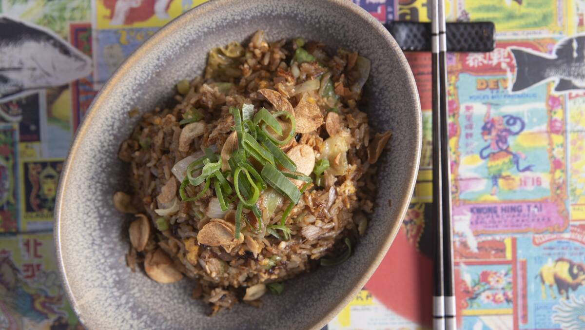 Typhoon duck and shallot fried rice. Picture by Keegan Carroll
