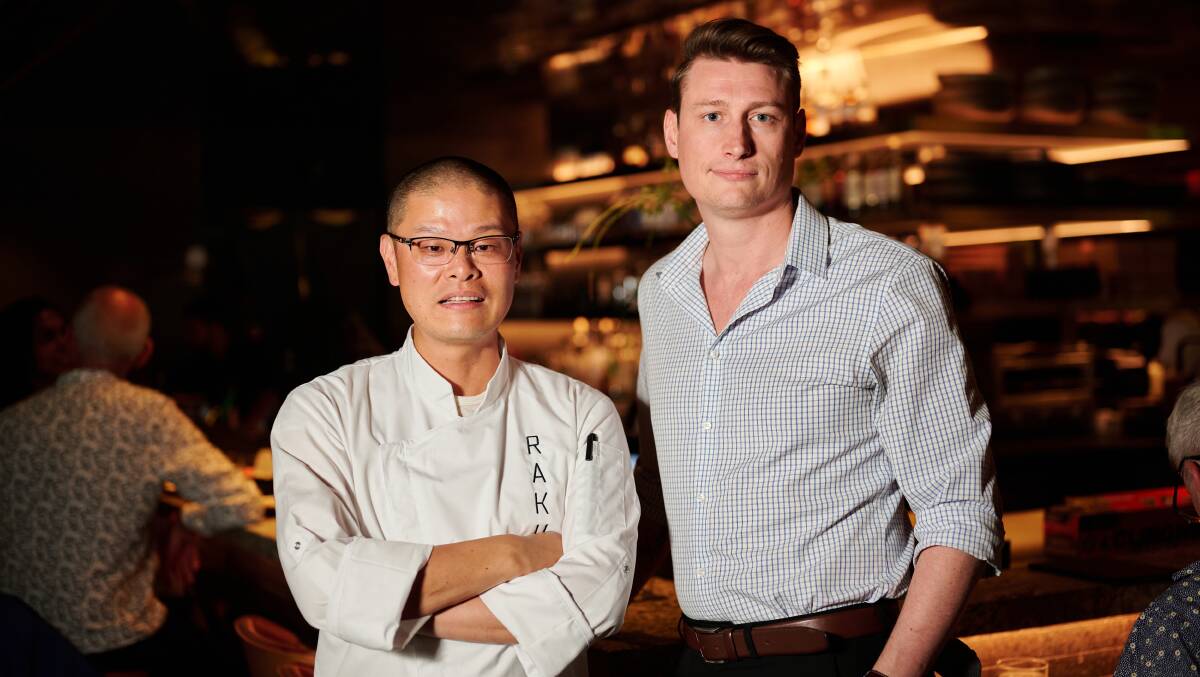 Hao Chen and Nic Clarke from Raku, which won best Asian restaurant. Picture by Pew Pew Studios