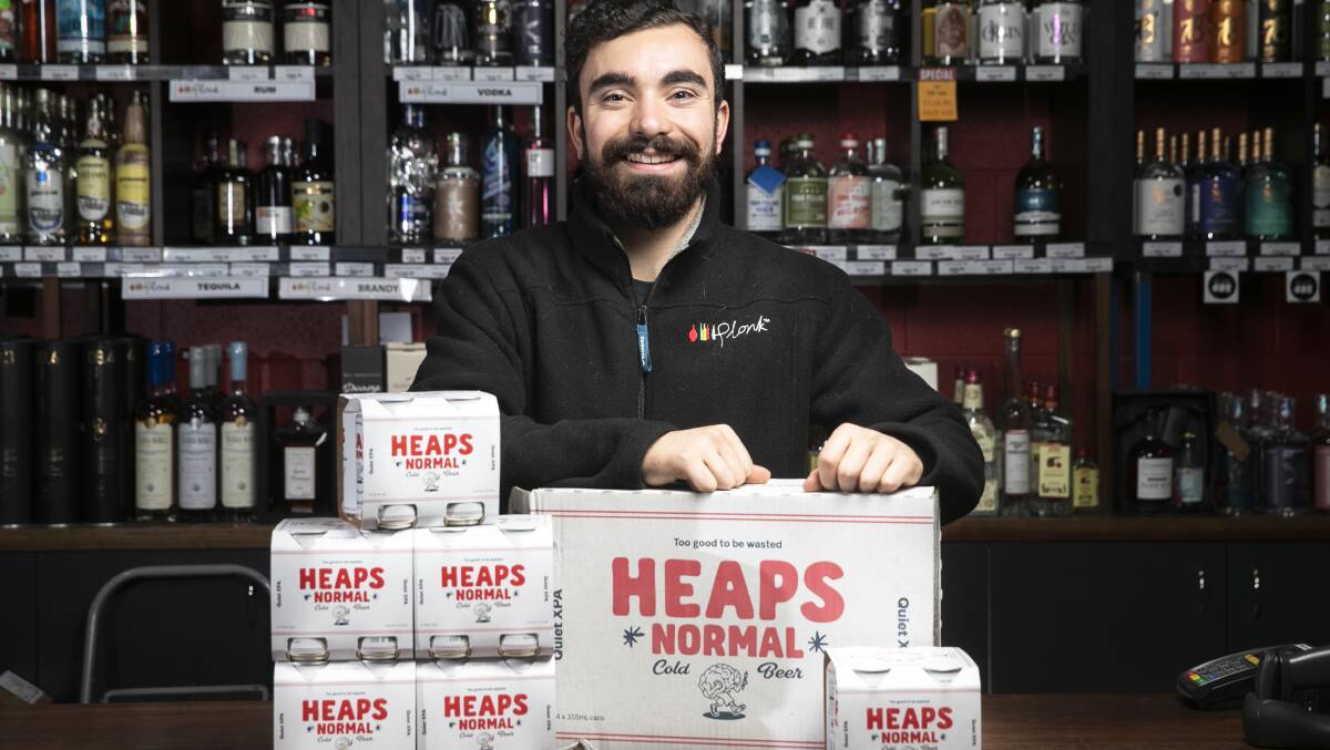 Connor Tracey-Patte, beer manager at Plonk Beer and Wine Store. Picture: Keegan Carroll